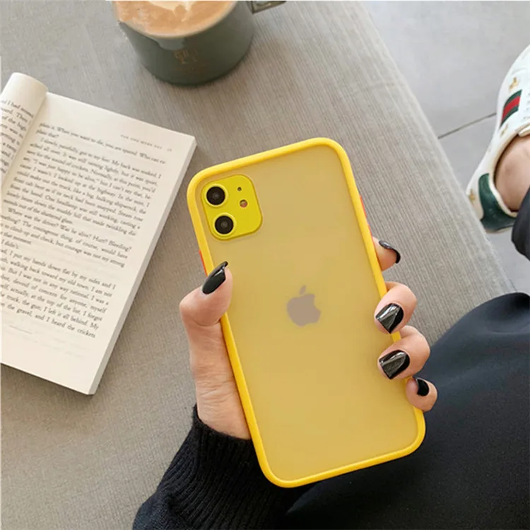 Mint Hybrid Simple Matte Bumper Phone Case  For iPhone 11 Pro Max XR XS Max 6S 8 7 Plus Shockproof Soft TPU Silicone Clear Cover