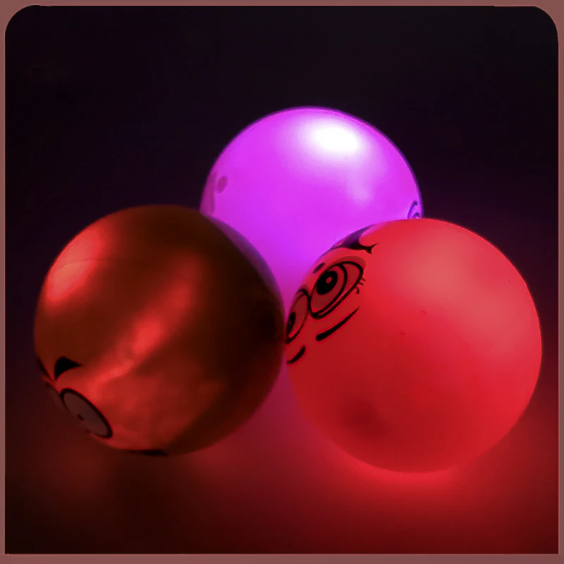 Led Light Up Flashing Inflatable Bouncing Balls Stress Relief Ball ...