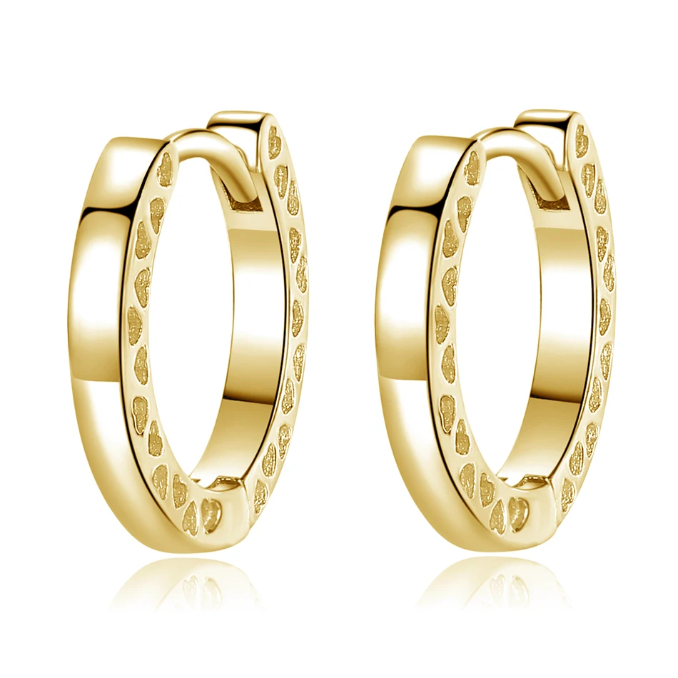 

Fashion Jewelry 925 Sterling Silver 14kt Gold Plated Hoop Earrings For Woman Party Gifts