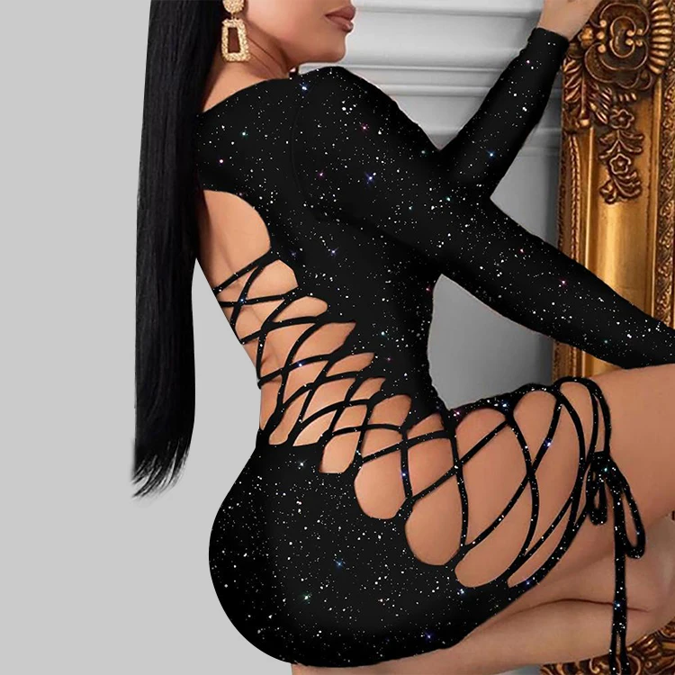 

hot plus size honeymoon black see through bodycon clubwear party night women sexy dress