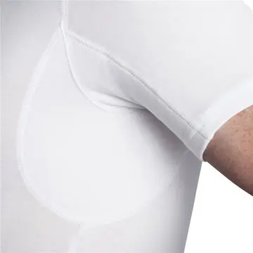 

Wholesale mens modal spandex sweat absorbing undershirts plain sweat resistant t shirts white underarm sweat proof pads tshirts, Customized color