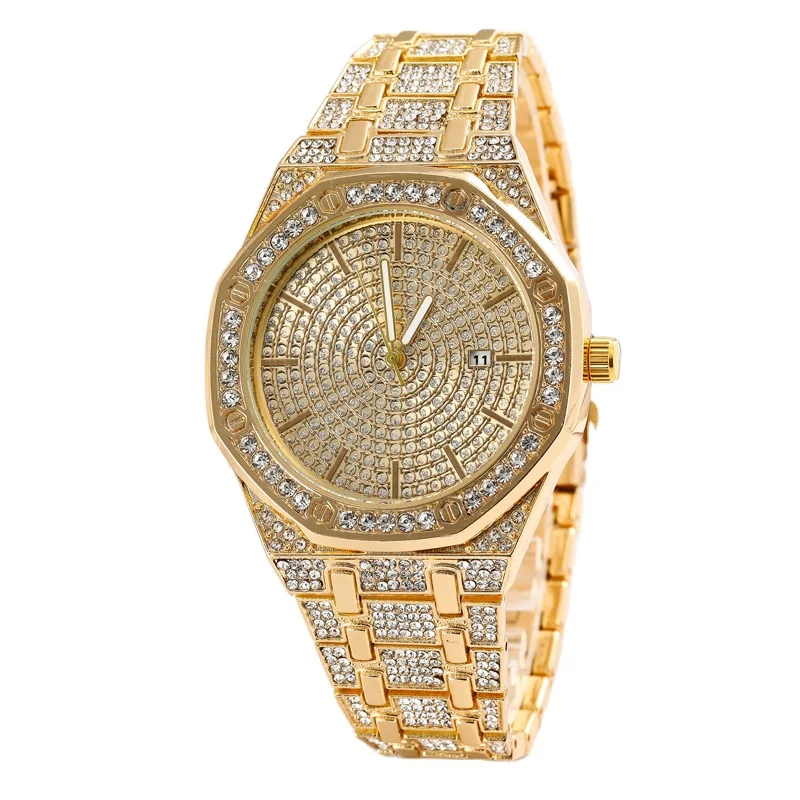 

Best selling sky star luxury diamond calendar watch fashion men's diamond inlaid casual quartz watch