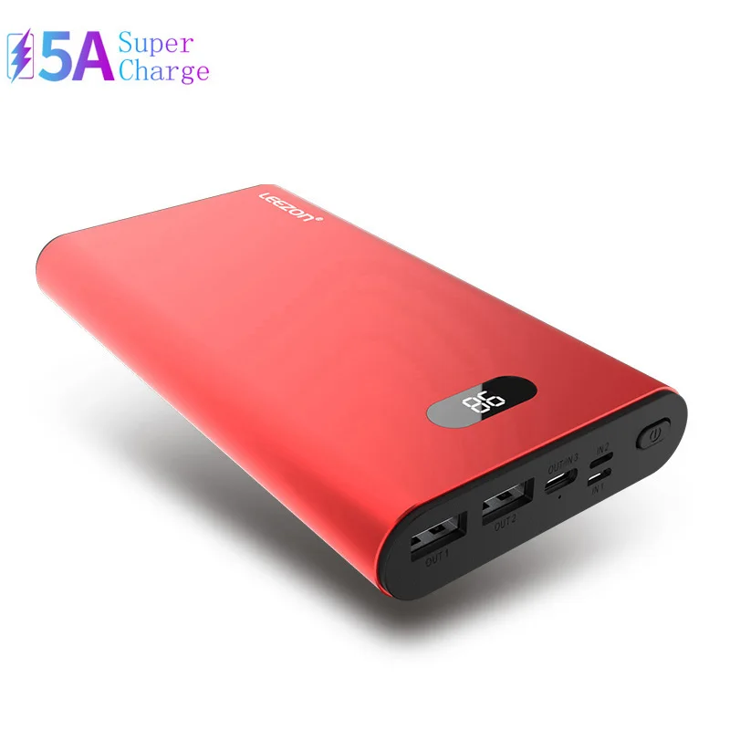 5A super fast charge 20000mah power banks, portable charger powerbank 20000mah for huawei