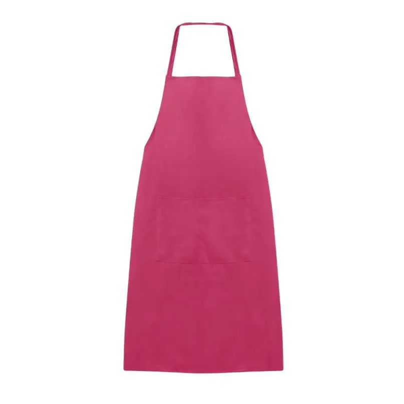 

Koken Catering Werk Schort Tabard met Twin Dubbele Pocket Halterneck Avental Hot Selling Keuken Schort Nieuwe Plain Unisex, As photo