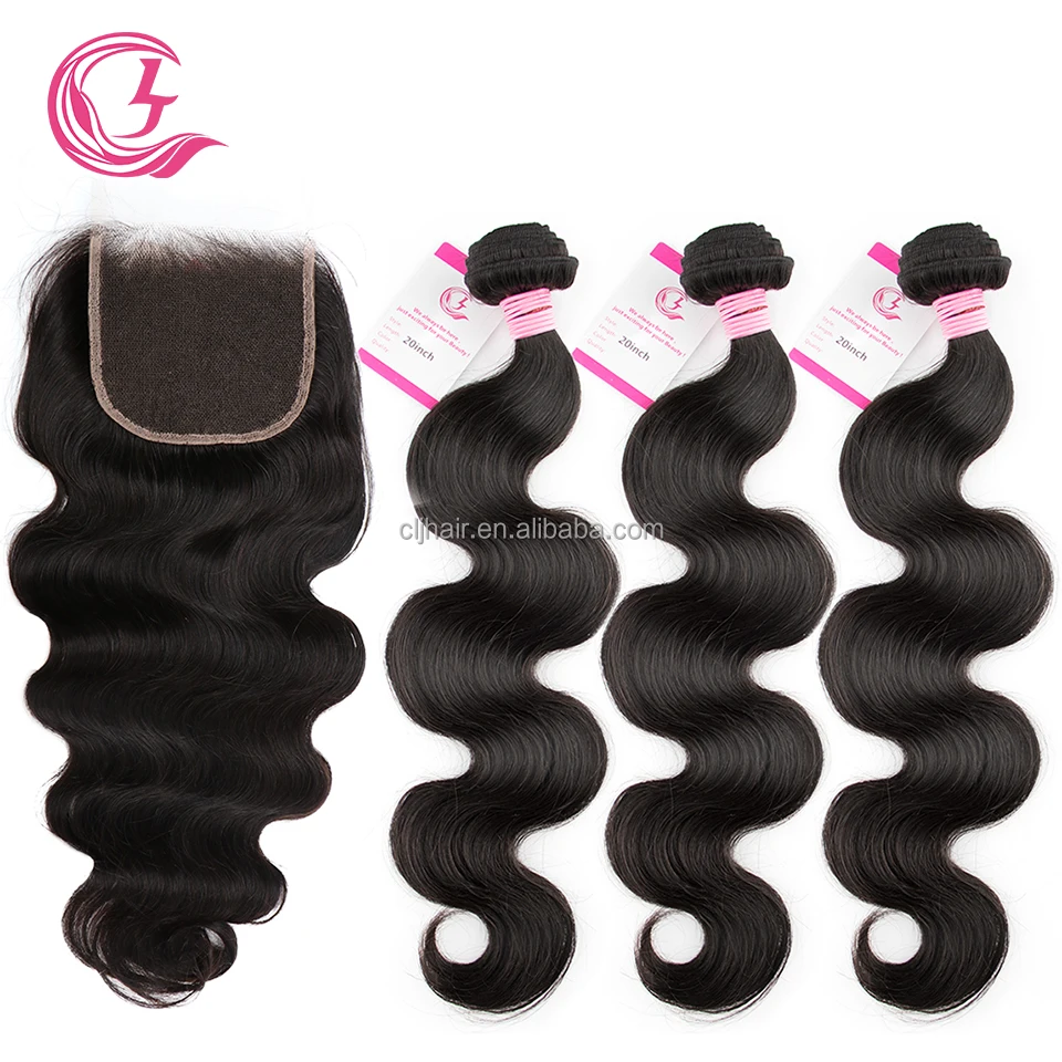 

Wholesale Cuticle Aligned Straight Virgin Hair Bundles Vendor Body Wave Human Hair Extension With Lace Frontal Closure