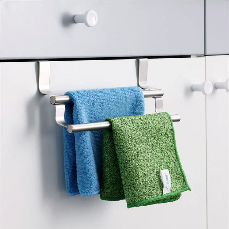 

High quality double bar stainless steel towel rack bar bedroom hanging towel rack cabinet hanging bathroom door