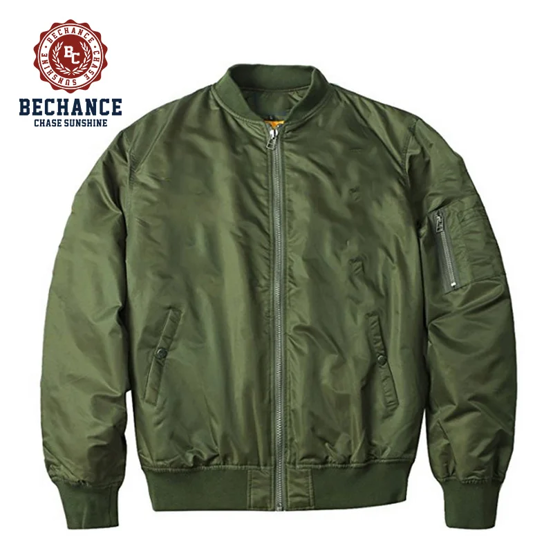 

Men's Fashion Jacket Army Green Pilot Jacket Winter Nylon Bomber Jacket