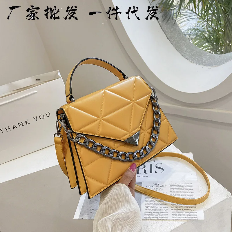 

2021 summer new trendy chain small square bag casual handbag fashion one-shoulder messenger female bag