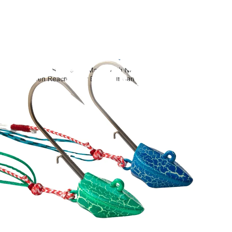 

Kingdom 3022 Metal artificial bait soft plastic sinking soft lure with jig head hook fishing lure, 6 colors