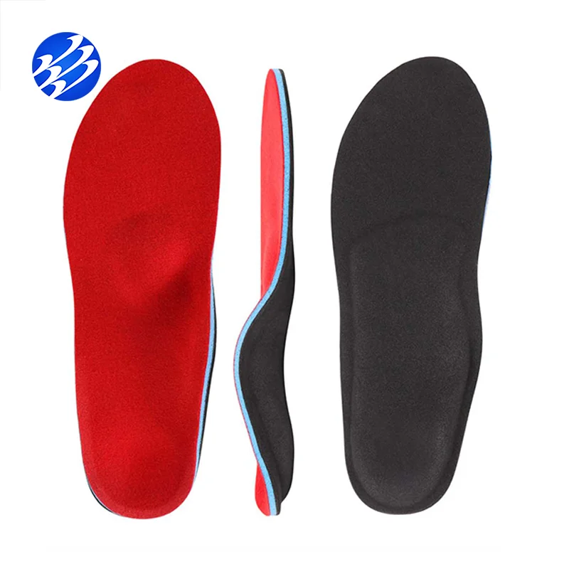 

Unisex Adults Dual Density Comfort Insole For Flat Feet, Red blue