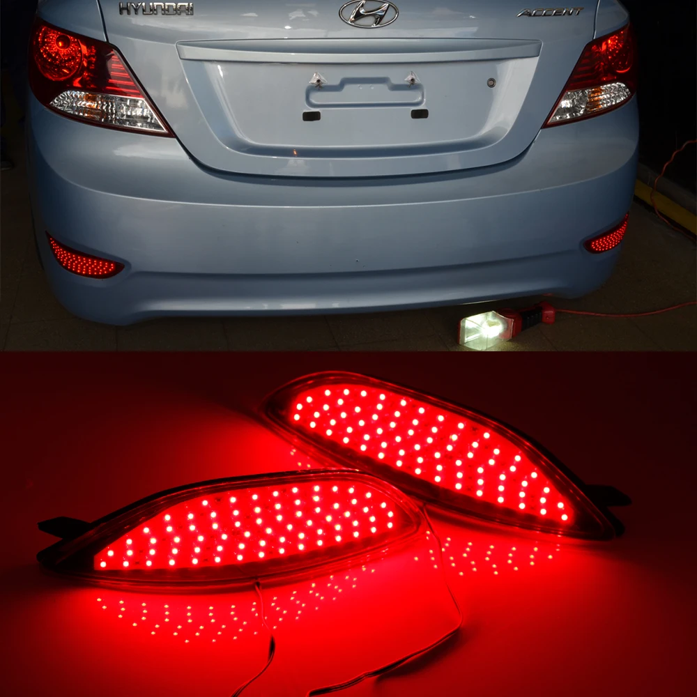Keen Waterproof Red 12v Led Car Rear Bumper Light For 20122016 Hyundai