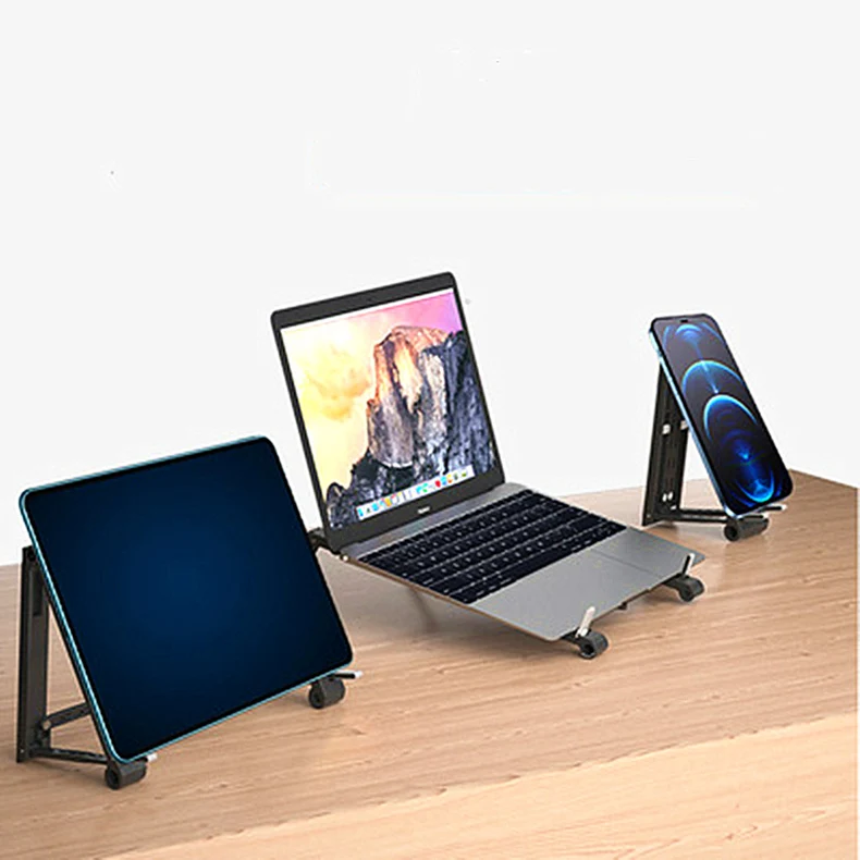 

New 3 In 1 Laptop Phone Holder Laptop Protable Stand Mobile Phone Holders Adjustable Notebook Stand Holder For iPad For iPhone