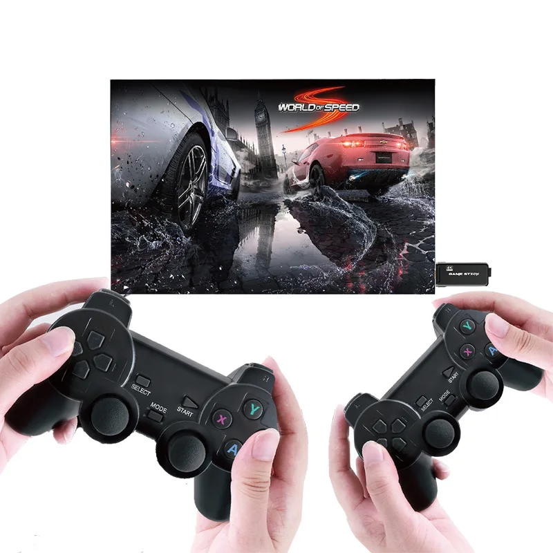 

Factory 2.4G Wireless Controller Gamepad U8 with 4K H-D Game TV Dongle Built-in 3500 Games for ps 1/SFC/GB-A/FC, Black