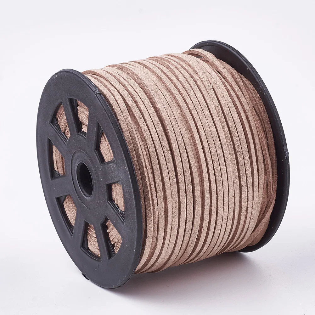 

Pandahall 4mm DarkSalmon Lace Faux Suede Cords