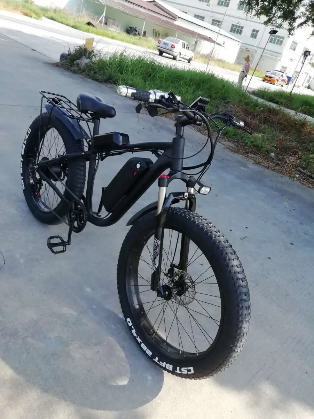 fat tire 26" wheel hydraulic suspension fork 13ah/ 48v lithium battery 500w/48v motor mountain ebike MTB electric bike