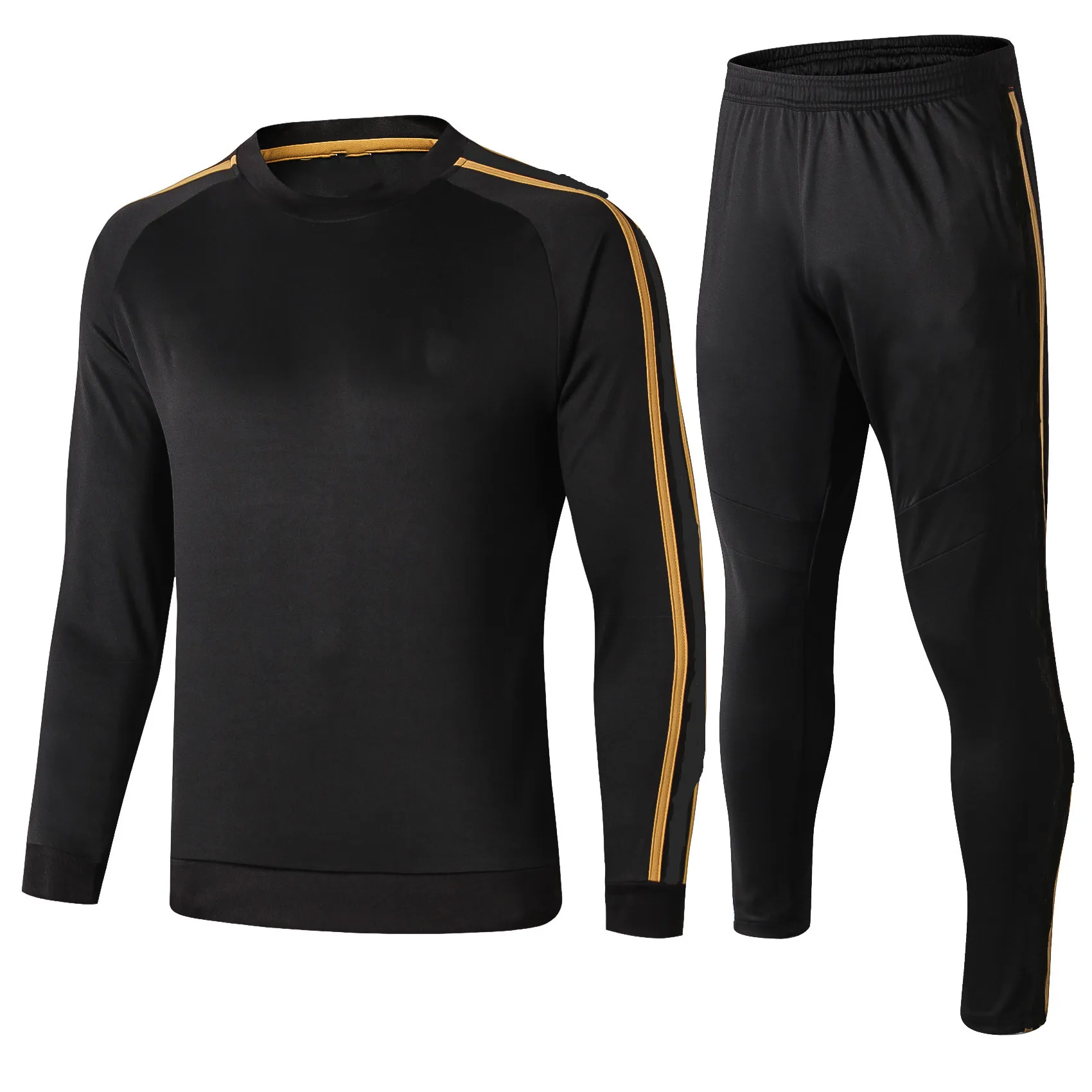 Wholesale Custom Man Black Real club Tracksuit football uniforms tracksuits wear Soccer wear Sweatshirt Tracksuit
