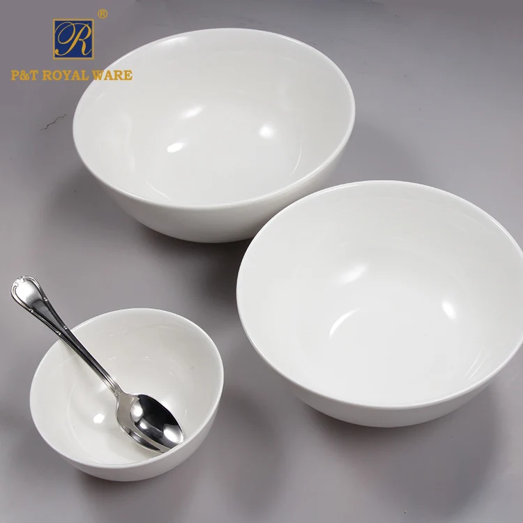 

Round chinaware ceramic white 4.5 inch bowl