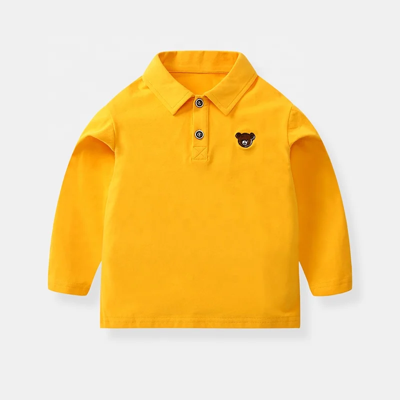 
2020 High Quality Custom cotton boy kids Cotton shirts polo shirt with long sleeve 
