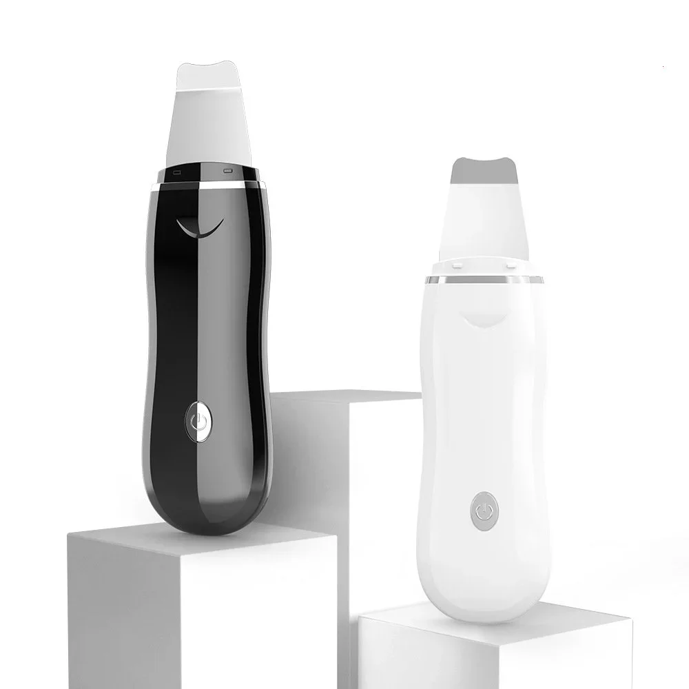 

Popular sales design ultrasonic skin scrubber steel wireless ultrasonic skin scrubber premium ultrasonic skin scrubber, White/black