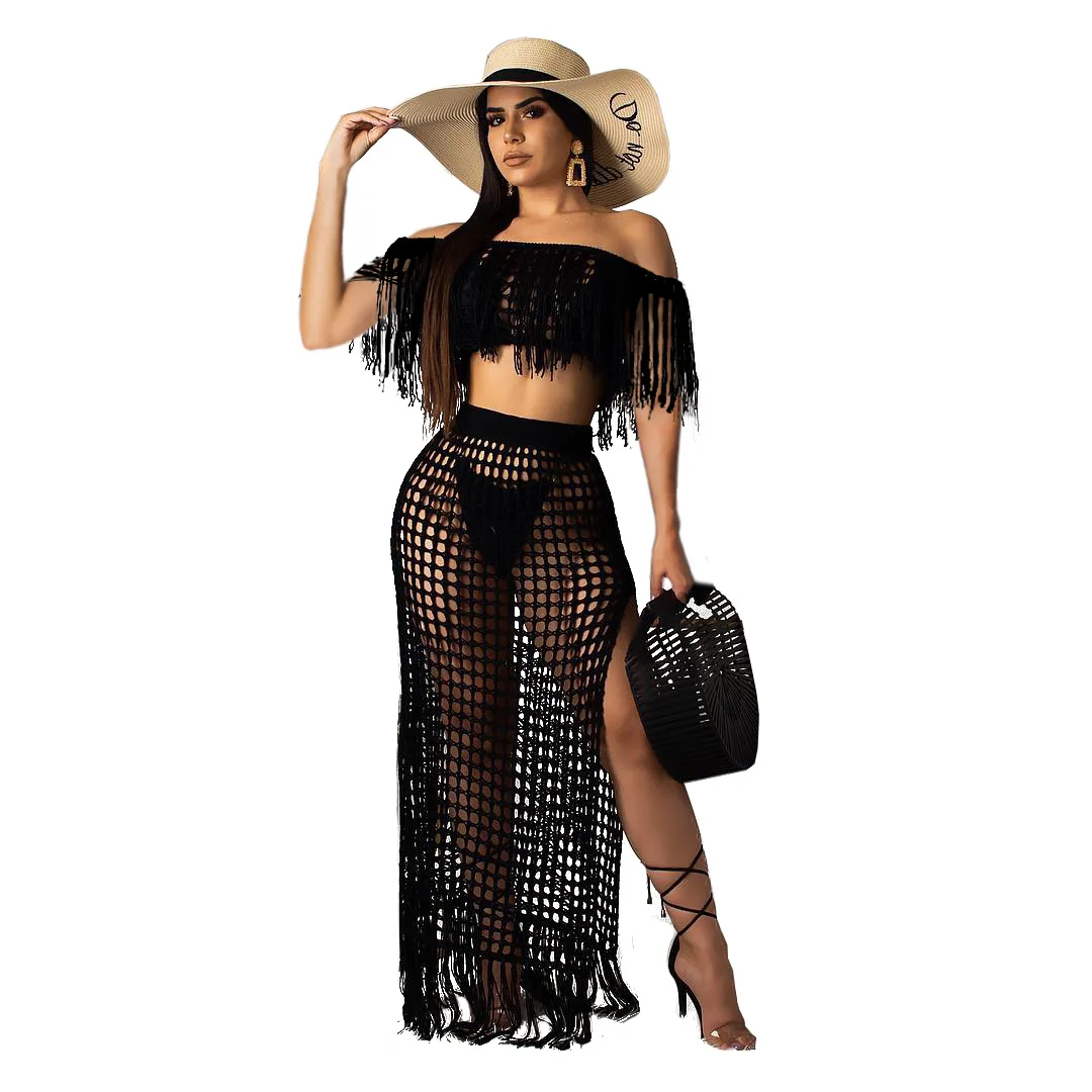 

summer dress 2021 European and American hollow-out Sleeveless beach dress casual sun dresses women casual, Picture