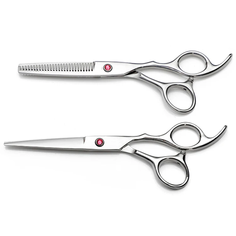 

Salon Barber 6.7in Tip Type Pink Gem Screw Thinning Shears Set De Tijeras Peluqueria Hairdressing Scissors