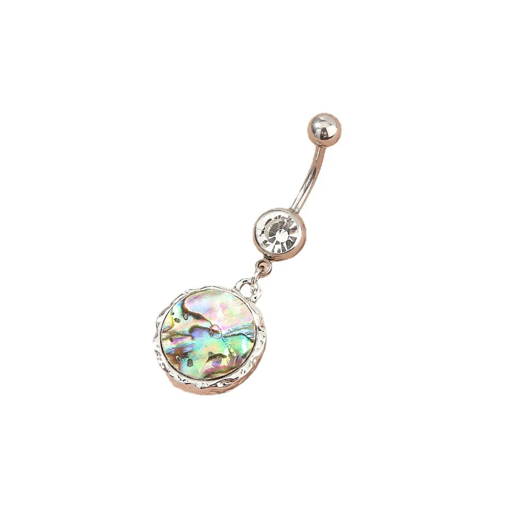 

Hot Selling Factory direct sales Belly button ring Jewelry Personality Abalone Shell Belly Button Piercing Jewelry, Silver