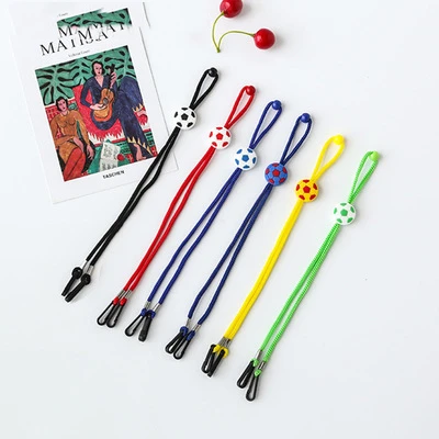 

Colorful Football Adjustable Length Facemask Extender Lanyard Ear Holder Rope Facemask Lanyard for Kids Women