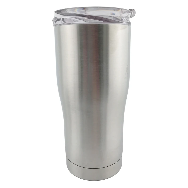 30 oz Stainless Steel Tumbler Modern Curve Double Wall Sealed Lid