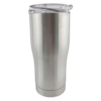 

30 oz Stainless Steel Tumbler Modern Curve Double Wall Sealed Lid