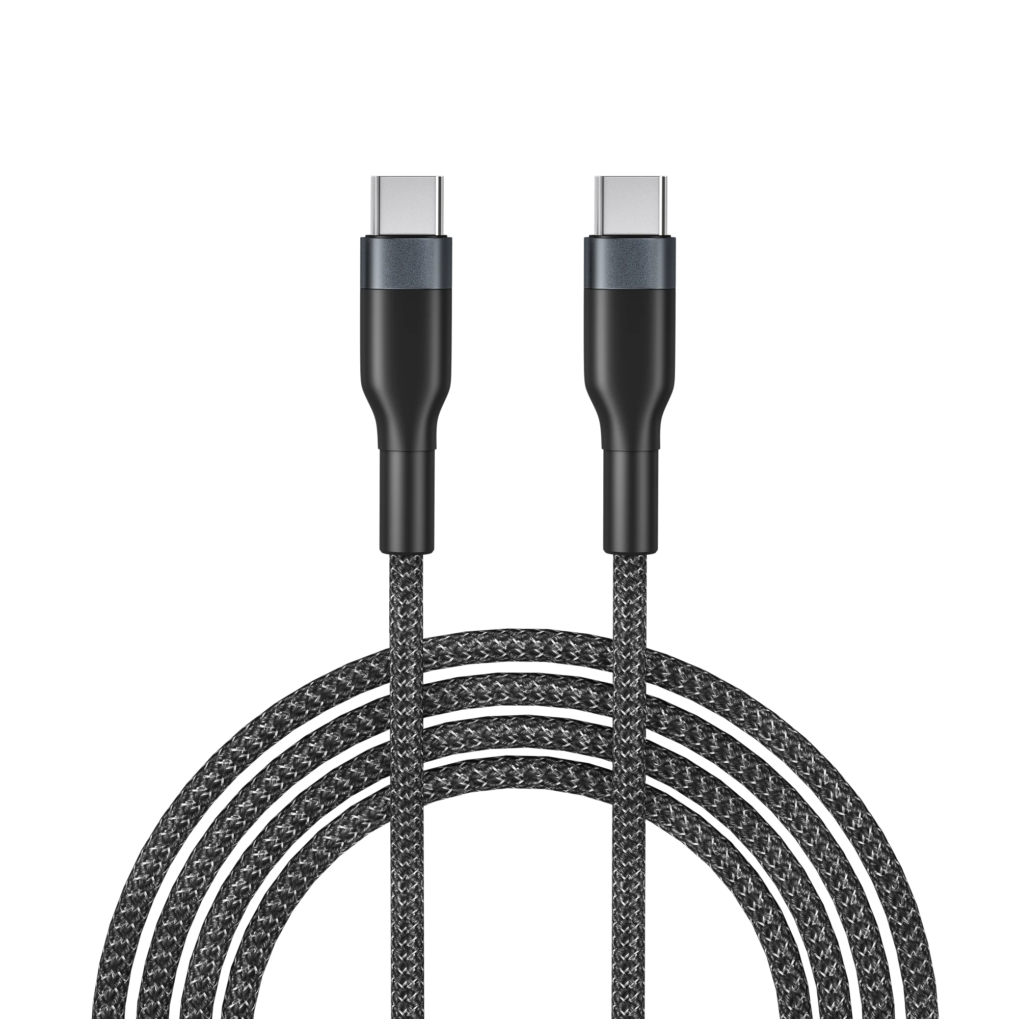 1M Cheap High Quality 3A Android Fast Charging Mobile USB Type C Cable black/grey Aluminum Alloy Shell For Mobile Phone Type-C
