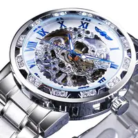 

Hot Selling Luxury Golden Diamond Hollow Men's Automatic Watch Mechanical Wristwatches Fashion Male watch