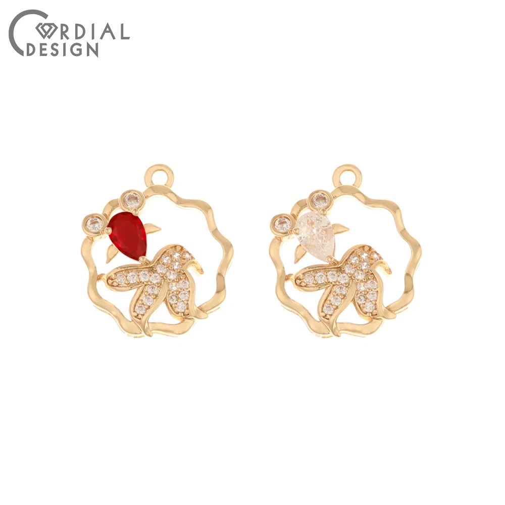 

Jewelry Accessories Cordial Design 50Pcs 16*20MM Jewelry Accessories Necklace Findings & Components Hand Made Crystal Pendant