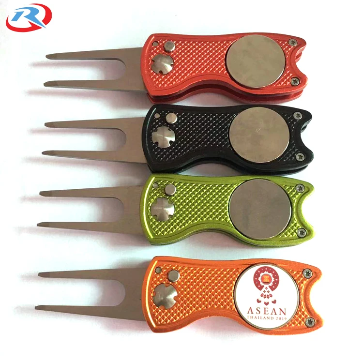 

top sale high quality switchblade golf divot tools, Customized color