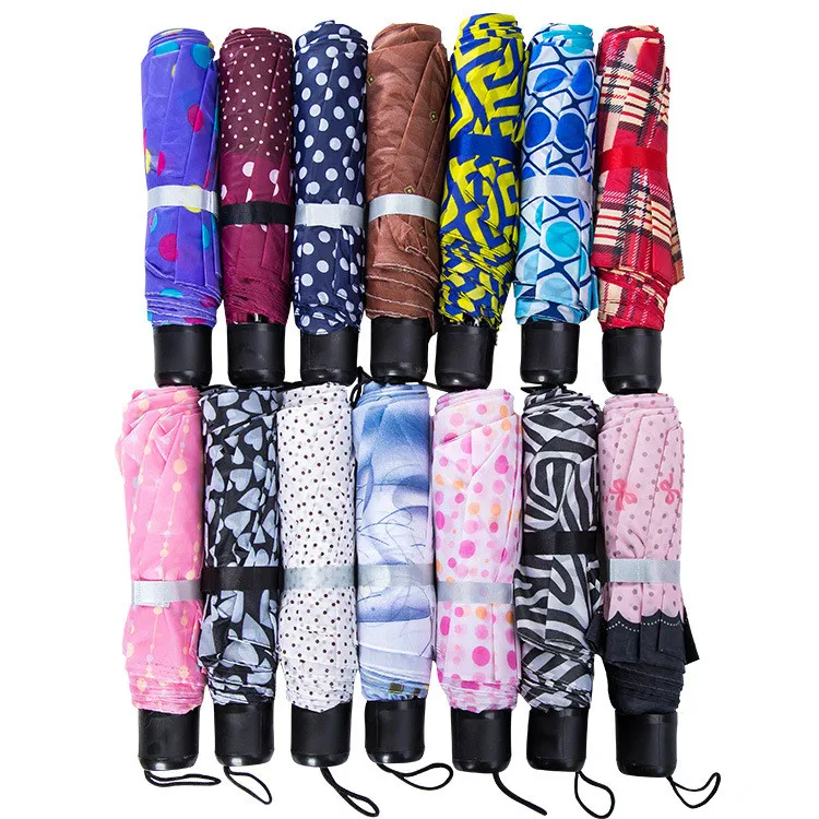 

Promotional cheap disposable folding umbrella with logo prints, Colorful