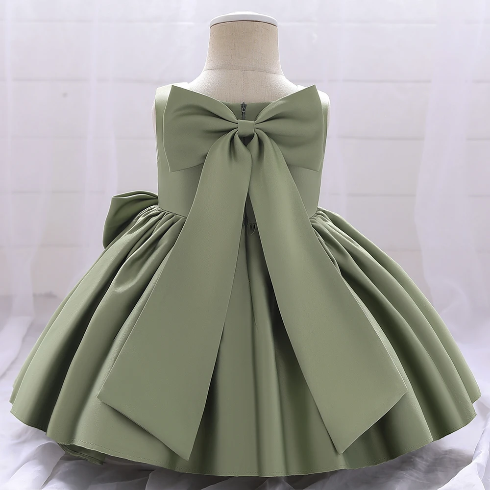 

MQATZ Wholesale 2021 Summer Girls Princess Sleeveless Satin Dress Kids Bow Knot Dresses Baby Birthday Clothing, Red,apple green,champane,peach,pink,white
