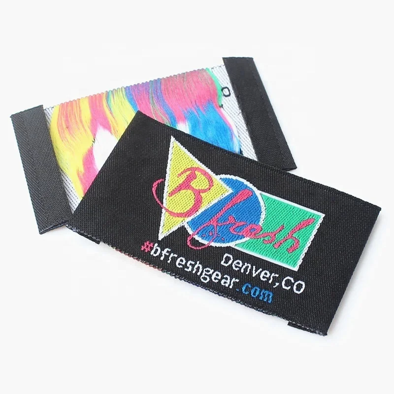 

Colorful High Quality Custom Name Brand Logo Cloth Woven Label Tag for Apparel