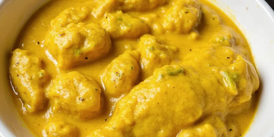 Tasting Yellow Sauce on a Spoon