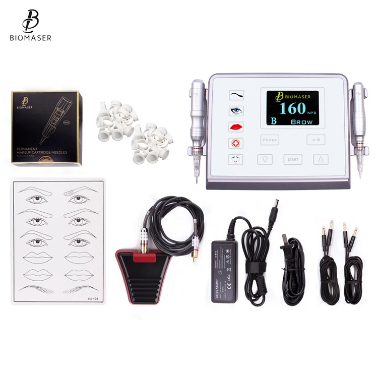 

Permanent Make Up Machine For Eyebrow And Eyeliner Trimming, White/black