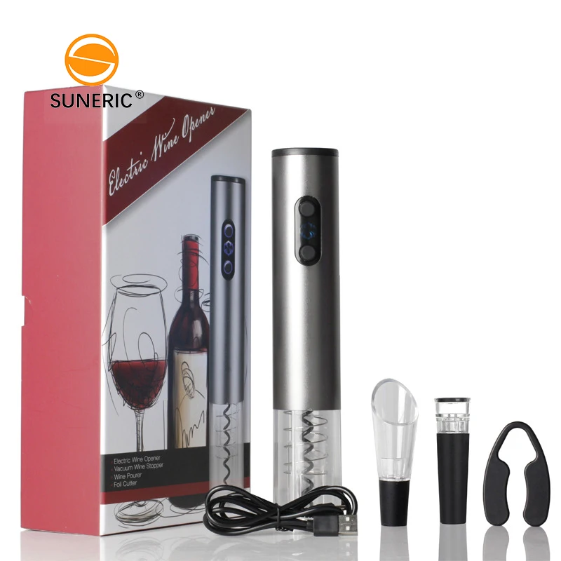 

Premium Usb Rechargeable Automatic Corkscrew Wine Bottle Bar Kit Electric Red Wine Opener Gift Set, Variety