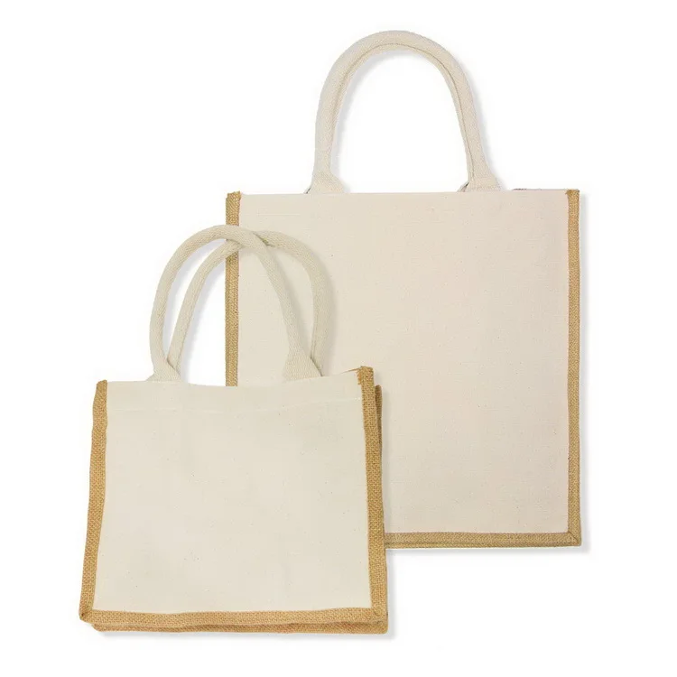 

100% Reusable Hemp Grocery Bag Burlap Cotton Canvas Tote Bag Carry Jute Shopping Bags Manufacturer, Printed or custom colors