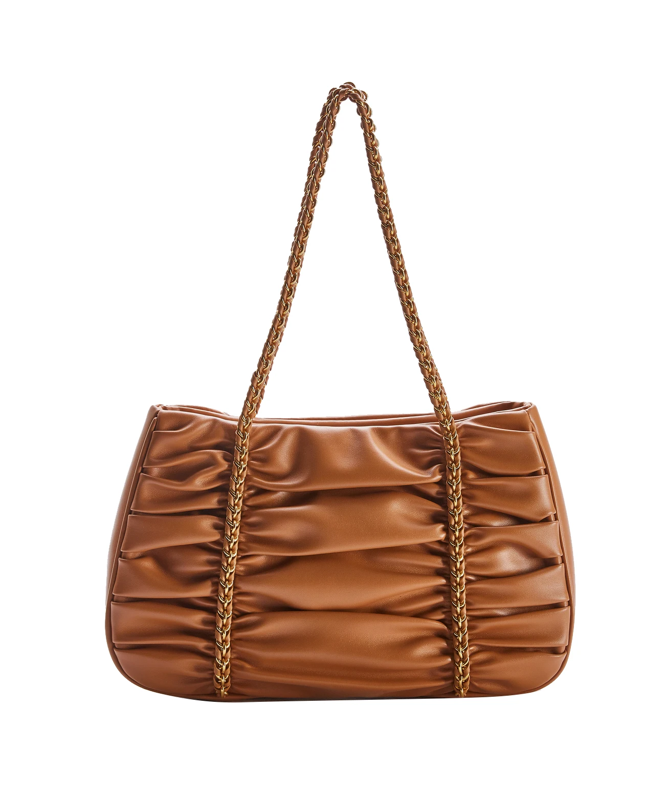 

Elegant Female Travel Totes bags Lady Fashion Folds Design PU Handbags, Multi