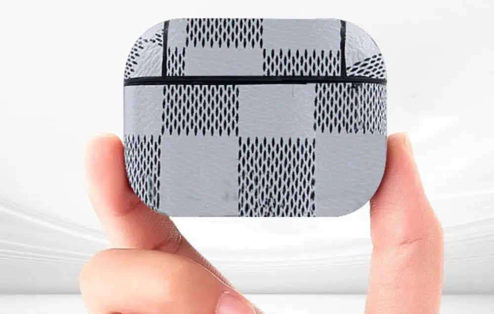 
Premium Leather Protective Skin Shockproof Case Cover for New AirPods Pro Leather Case 2019 Front LED Visible Support Wireless 