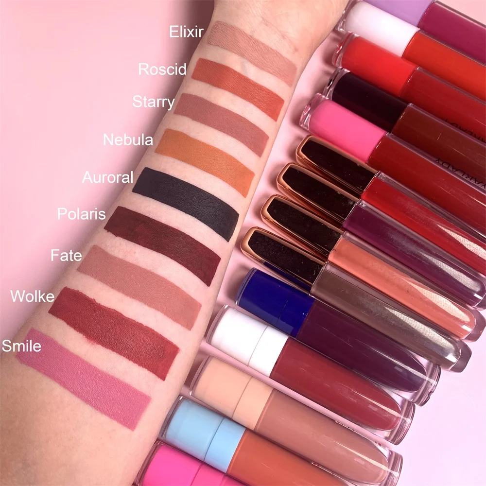

Wholesale Makeup Waterproof Long Lasting Lip Gloss Custom Vegan Private Label Red Nude Lipgloss Velvet Matte Liquid Lipstick