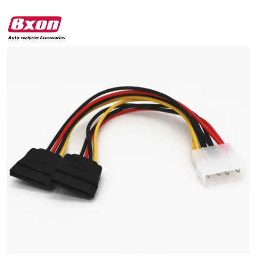 

19cm big 4pin to two SATA Y splitter power cable