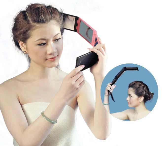 

3 panel shaving self cut system mirror haircut mirror, Pantone color