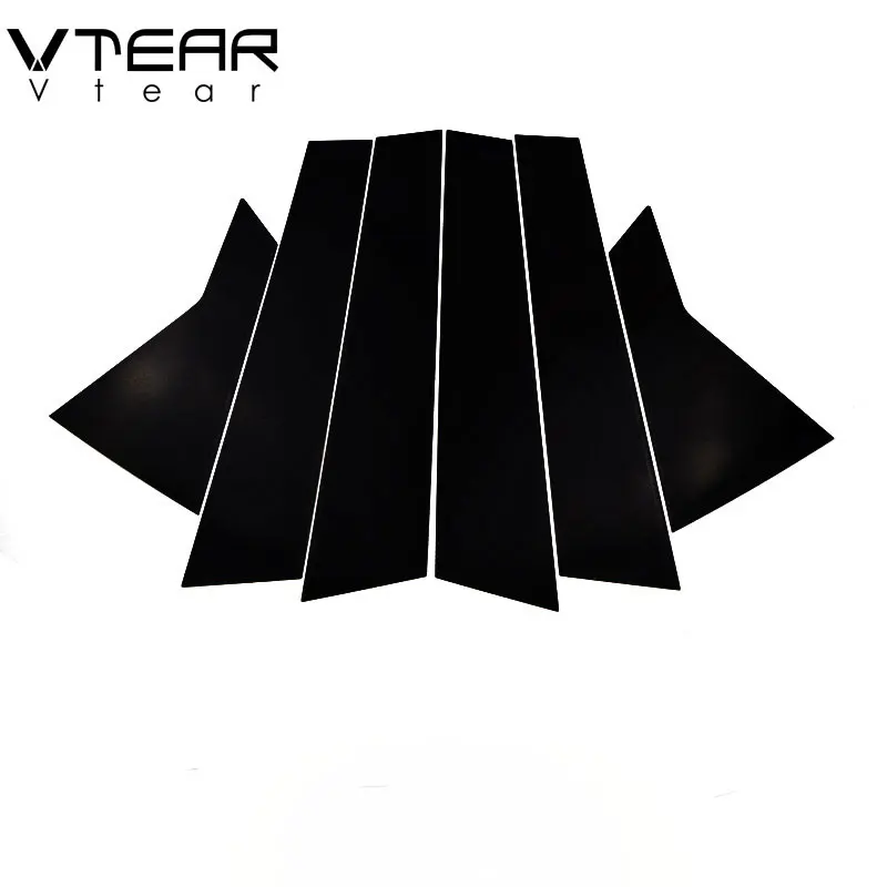 

Vtear For Honda Civic 10th accessories car window B C pillar sticker trim column post film protection decal panel Exterior 2018, Black