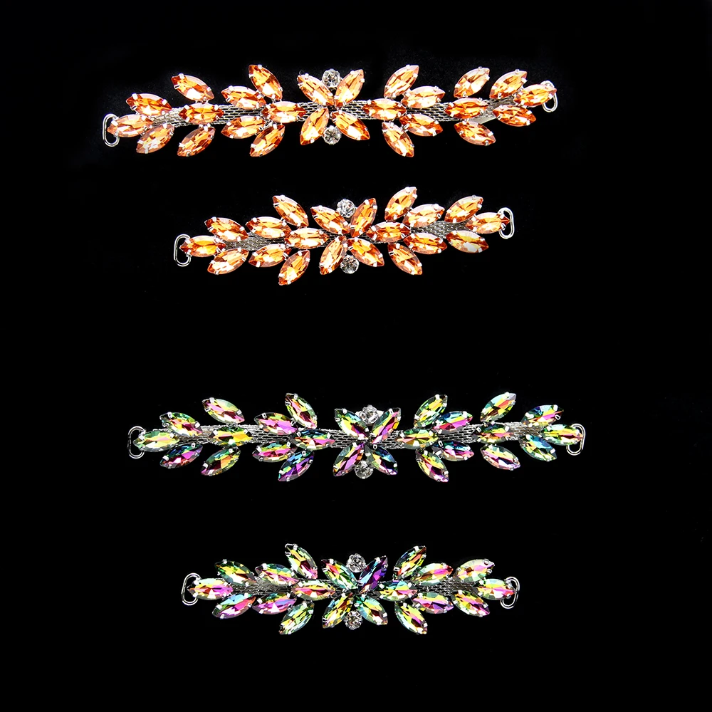 

Jewelry Glass Rhinestone Bikini Buckle/Bikini Connector For Swimsuit Decorations
