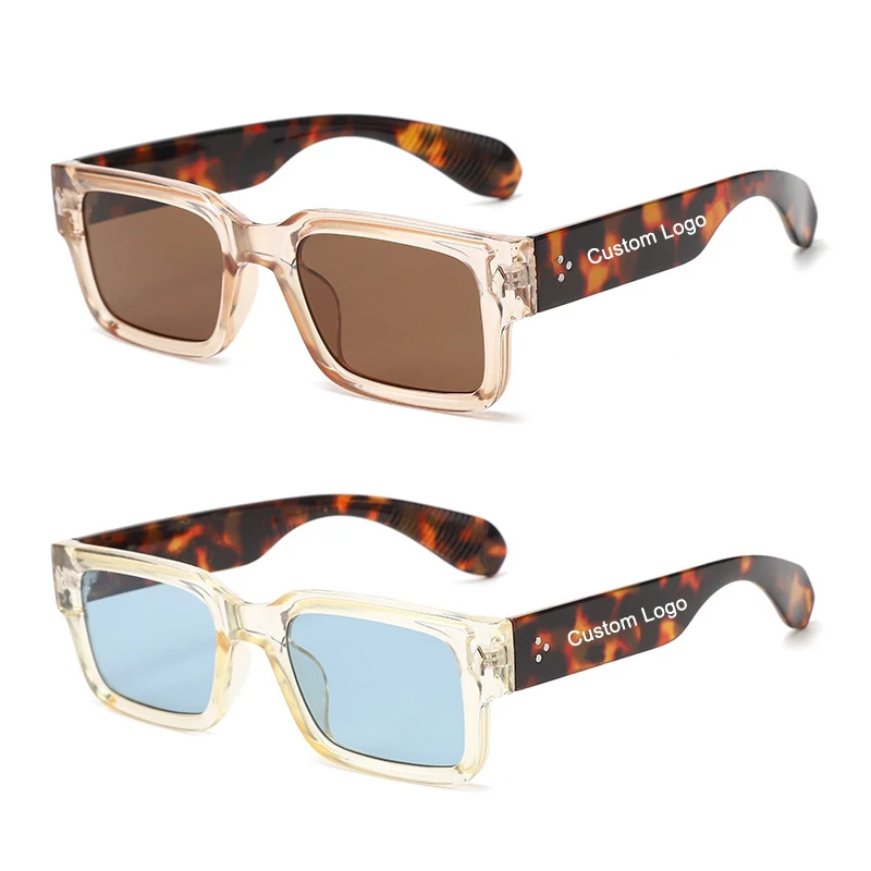 

2346 2023 Wholesale Retro Rectangle Glasses High Quality Plastic Frames Sun Glasses Custom Logo Square Shades Sunglasses