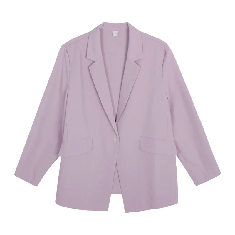 

Fragrant Taro Purple Lapel Blazer Women's Autumn Korean Casual Suit Thin Section Wild Autumn