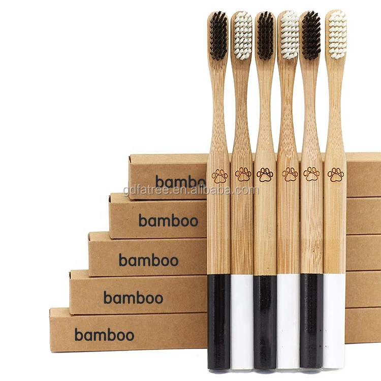 

Wholesale Custom LOGO Private Label Travel Hotel ECO Friendly Adult Biodegradable Wooden Bamboo Tooth Brush Toothbrush With Case, Customized color